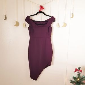 Fashion Nova Purple Off Shoulder Dress